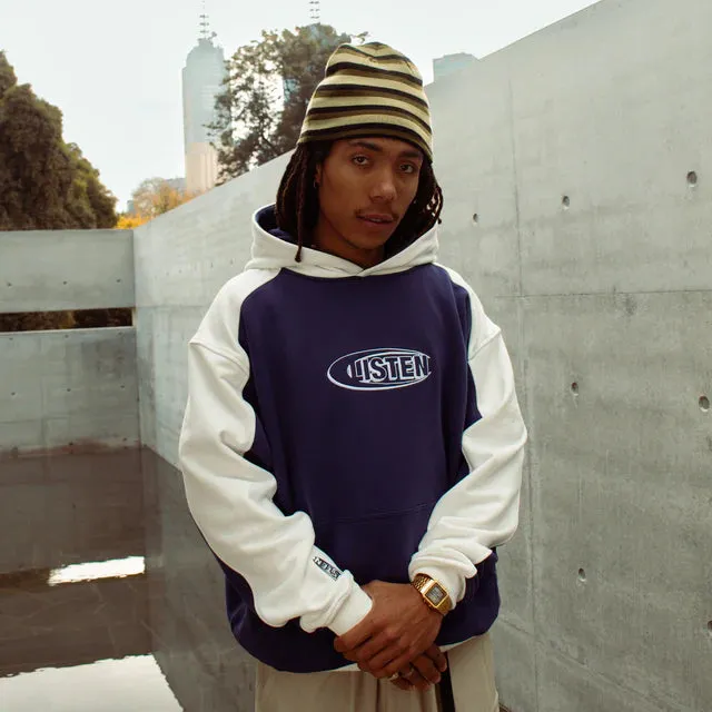 Listen The Dice Hood- Navy/White