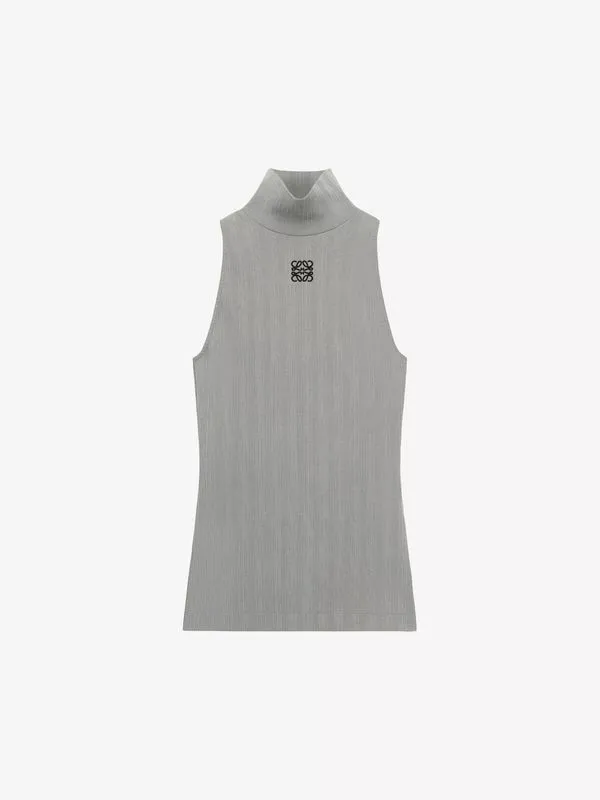 LOEWE  |Sleeveless Street Style Cotton Logo Tanks & Camisoles