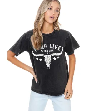 Long Live Western Graphic Top