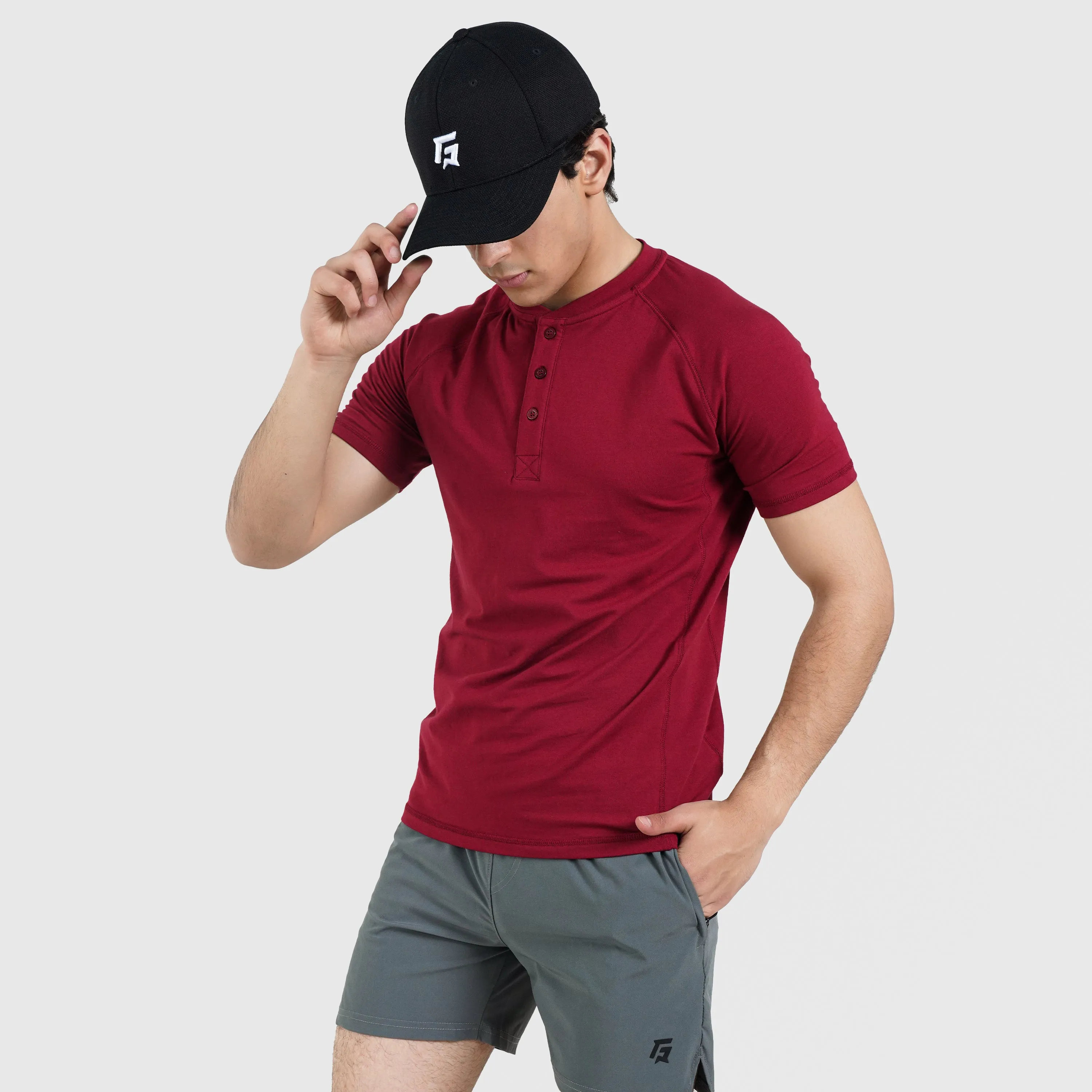 M024 Short Sleeves Tee (Maroon)