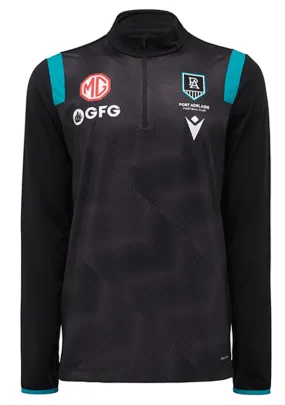 Macron Junior Port Adelaide 2022 1/4 Zip Training Top  58542827