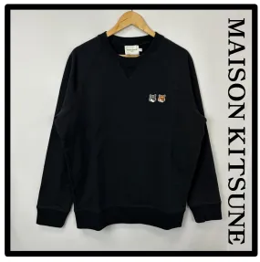 MAISON KITSUNE  |Street Style Logo Designers Sweatshirts