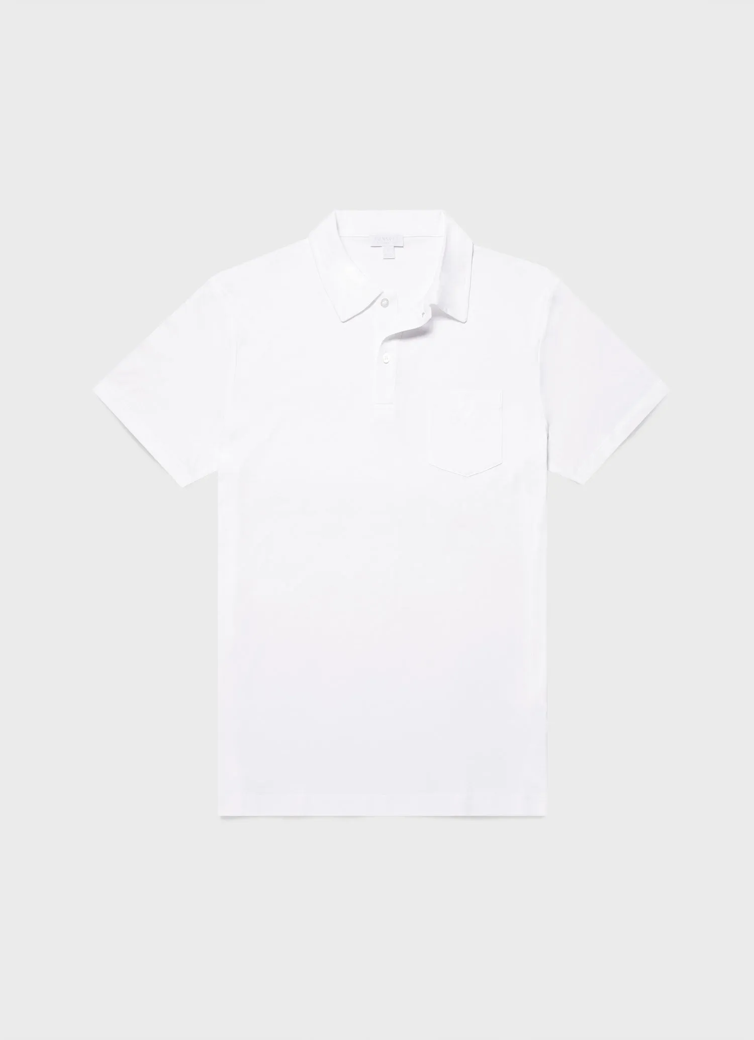 Men's Sea Island Cotton Riviera Polo Shirt in White