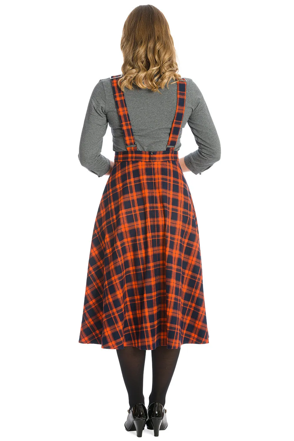 MISS SPOOK CHECK PINAFORE DRESS