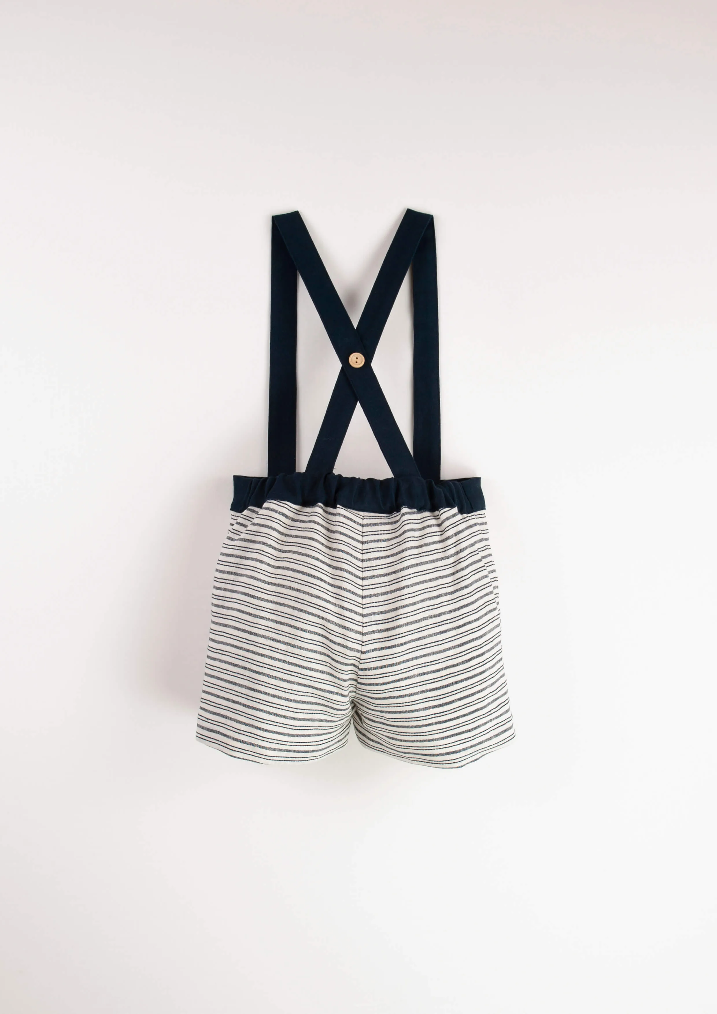 Mod.14.4 Embroidered striped dungarees with straps