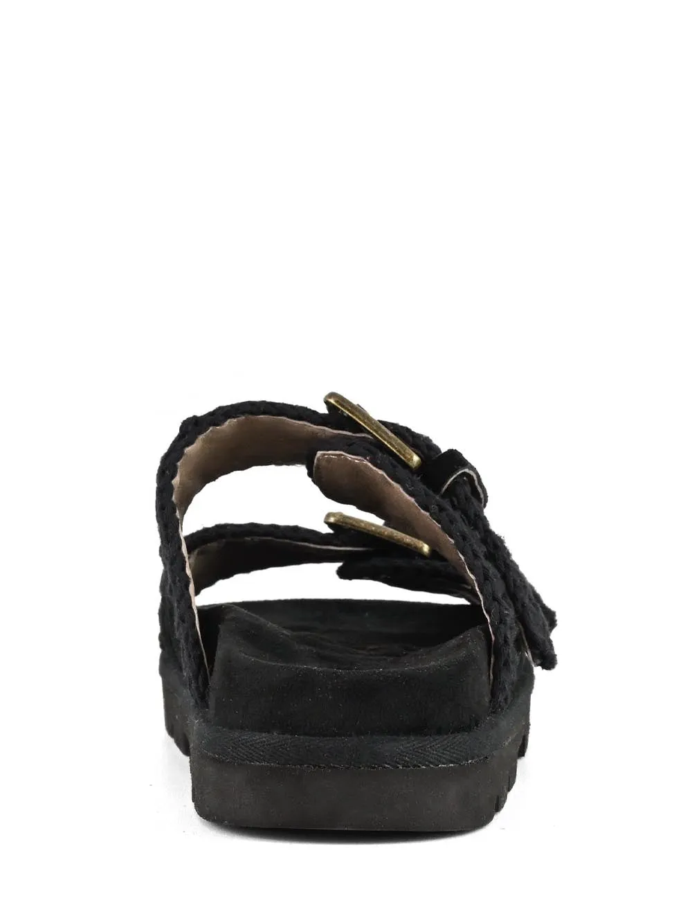 Mou Ciabatta Donna Low Bio Sandal Two BuckleS-All Monochrom Nero