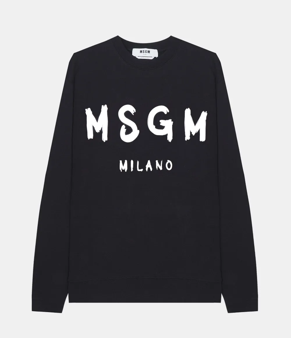 MSGM  |Street Style Long Sleeves Plain Logo Designers Sweatshirts