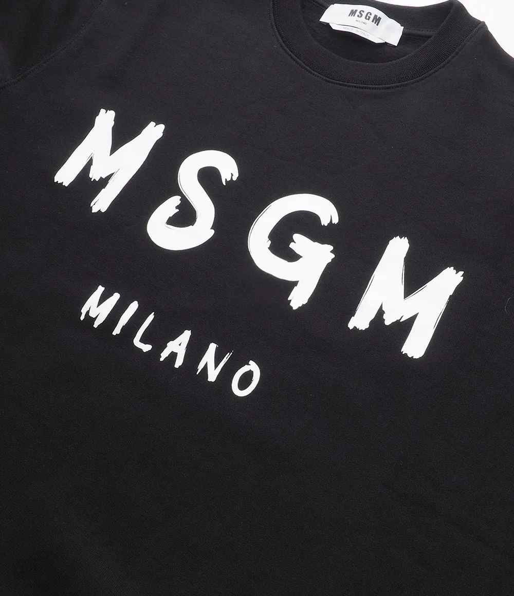 MSGM  |Street Style Long Sleeves Plain Logo Designers Sweatshirts