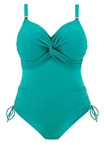 Ottawa Underwired Twist Front Swimsuit with Adjustable Leg by Fantasie | Look Again