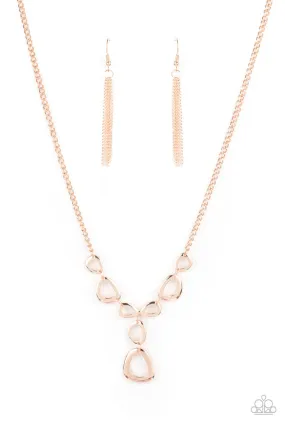 Paparazzi Accessories - So Mod - Rose Gold Necklace