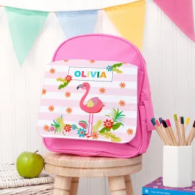 Personalised Girl's Flamingo Rucksack