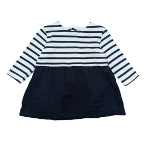 Petit Bateau Blue Stripe Cotton Dress