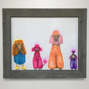 Poodle Doodle Framed Art 37x31