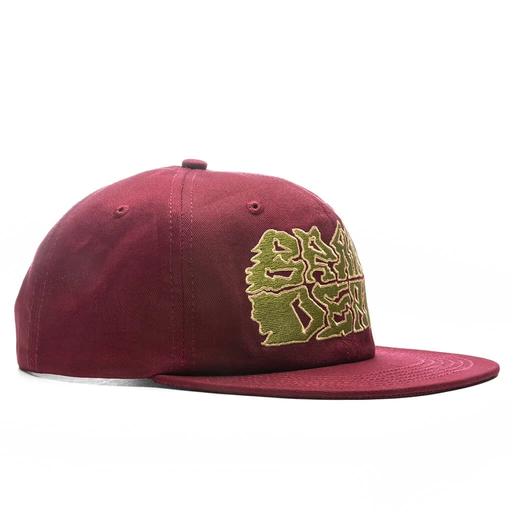 Prehistoric Twill Six Panel Hat - Maroon