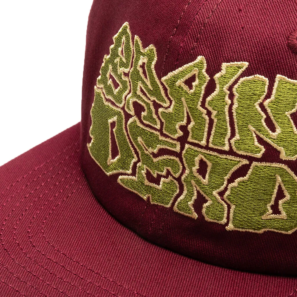 Prehistoric Twill Six Panel Hat - Maroon