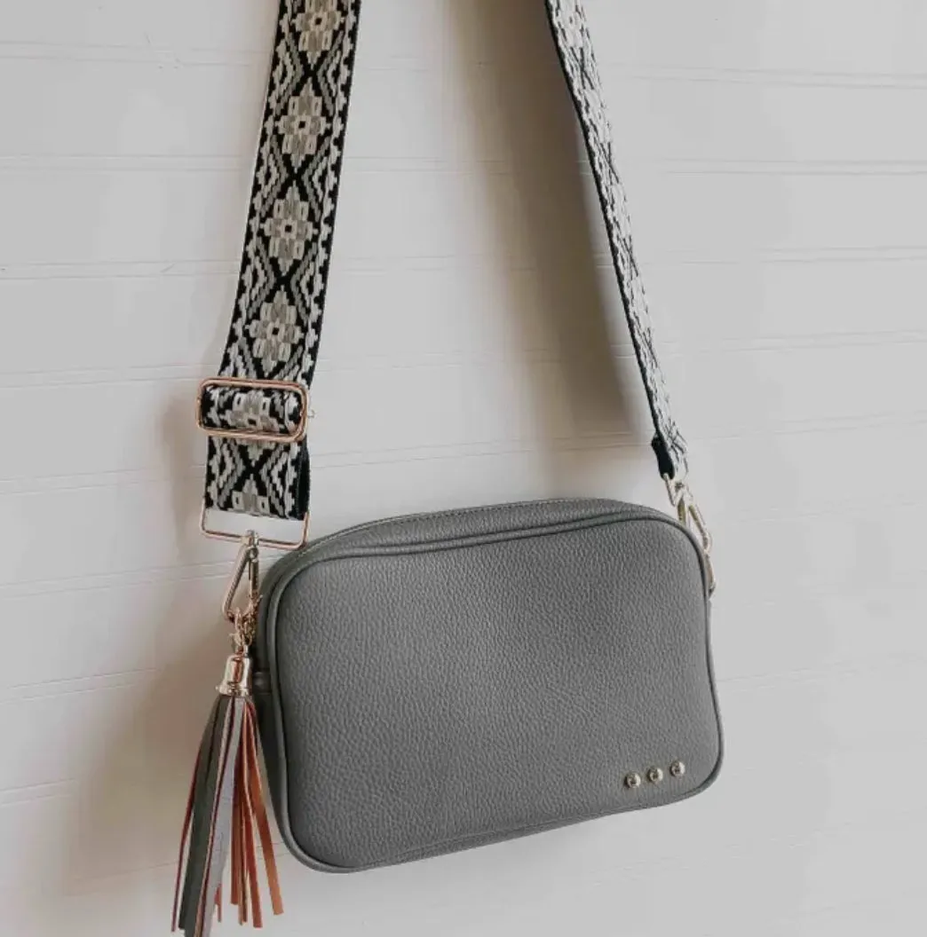 Pretty Simple Vegan Leather Crossbody Bag with Guitar Strap