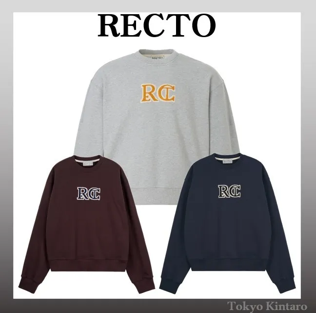 RECTO  |Street Style Logo Sweatshirts