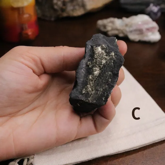 Rough Shungite and Pyrite Specimens ~ Grounding and EMF Blocking