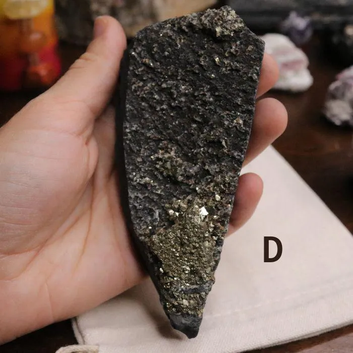 Rough Shungite and Pyrite Specimens ~ Grounding and EMF Blocking