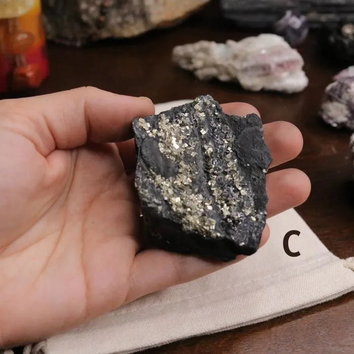 Rough Shungite and Pyrite Specimens ~ Grounding and EMF Blocking