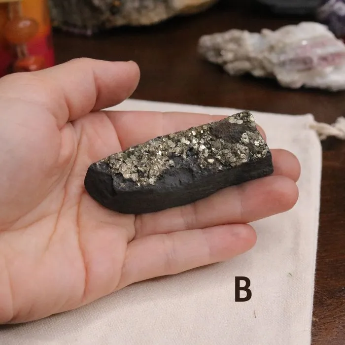 Rough Shungite and Pyrite Specimens ~ Grounding and EMF Blocking