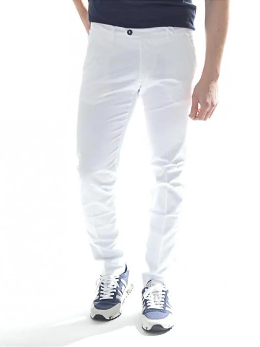 Roy Roger's Pantalone Uomo New Rolf Man Bianco