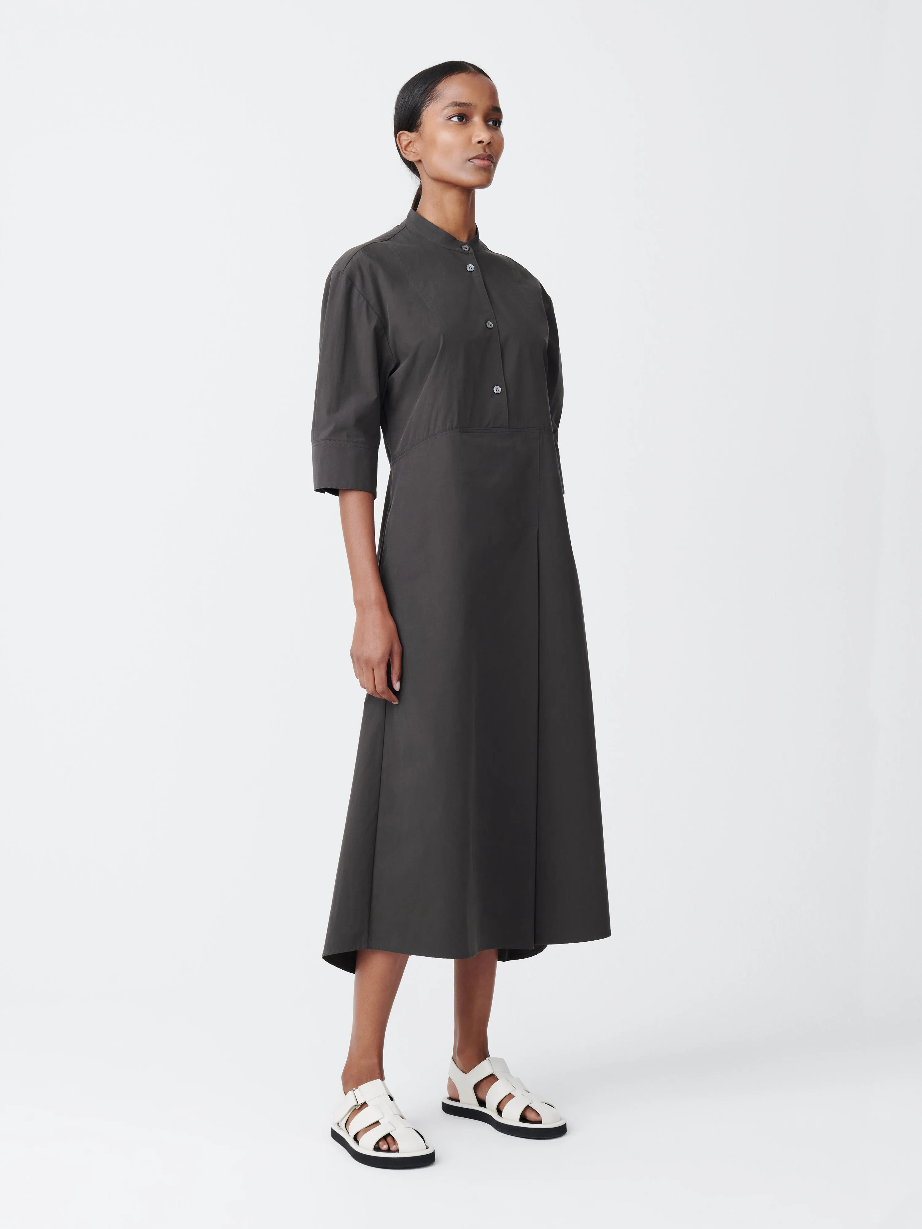 Sabo Cotton Dress in Asphalt