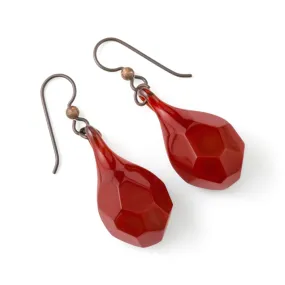 Simple Bling Earrings - Ruby