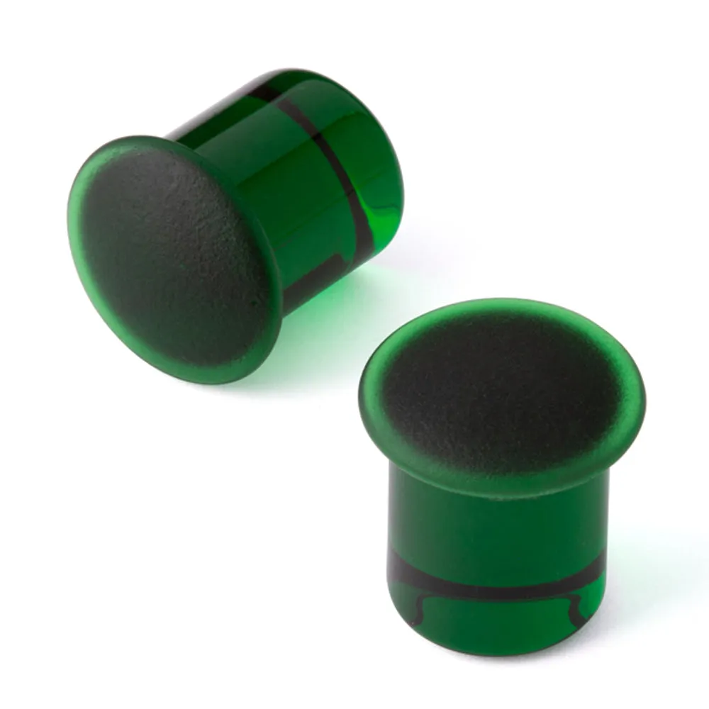 Simple Glass Plugs - Matte Emerald