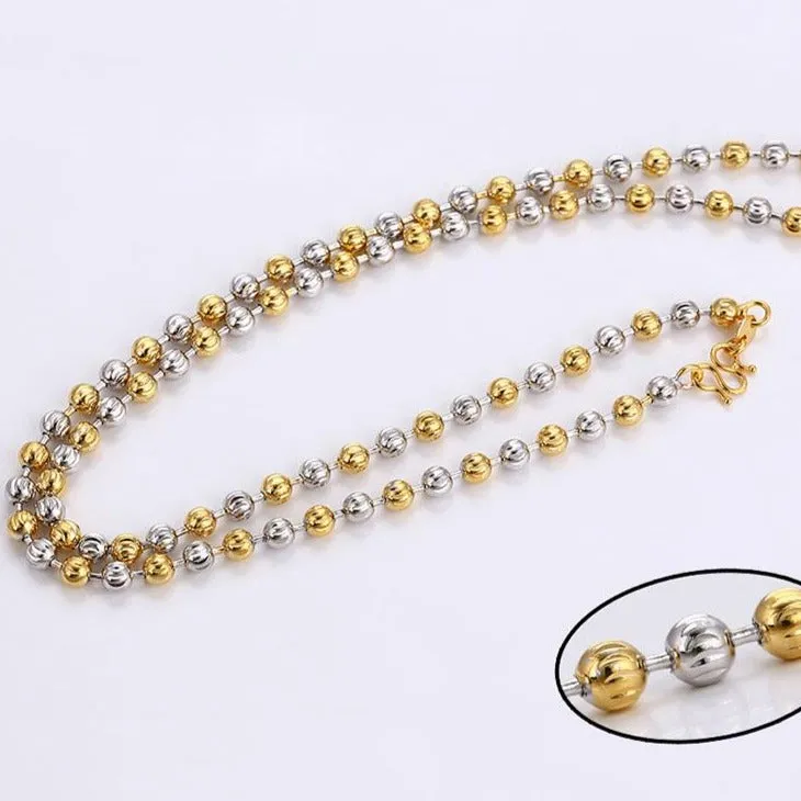 Simple Gold Bead Necklace