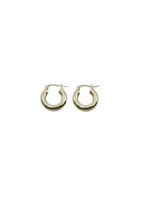 Simple Round Wide Hoop Earrings