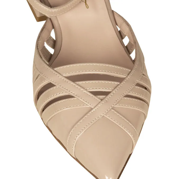 SLINGBACK WITH STRIPES Woman Beige 