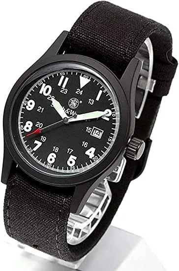 Smith & Wesson Men's Military Watch with 3 Interchangeable Canvas Straps