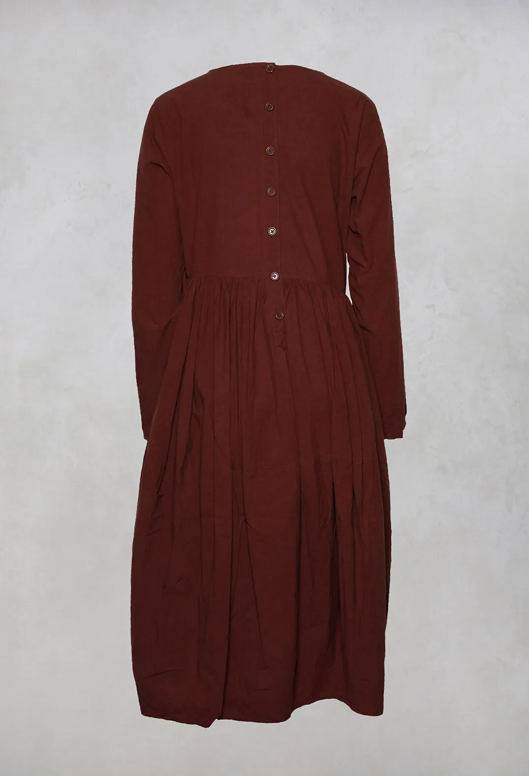 Smock Dress In Maroon