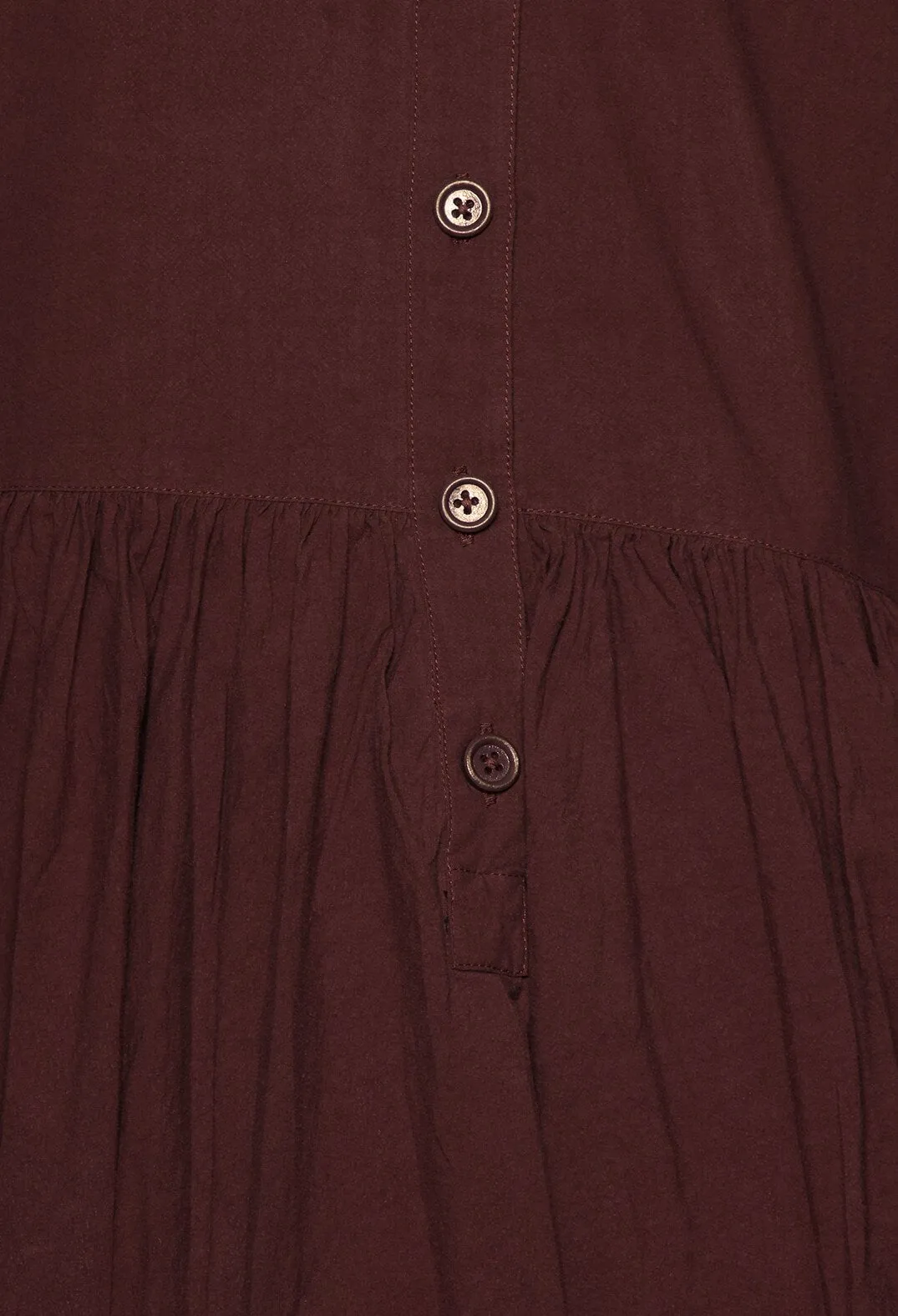 Smock Dress In Maroon