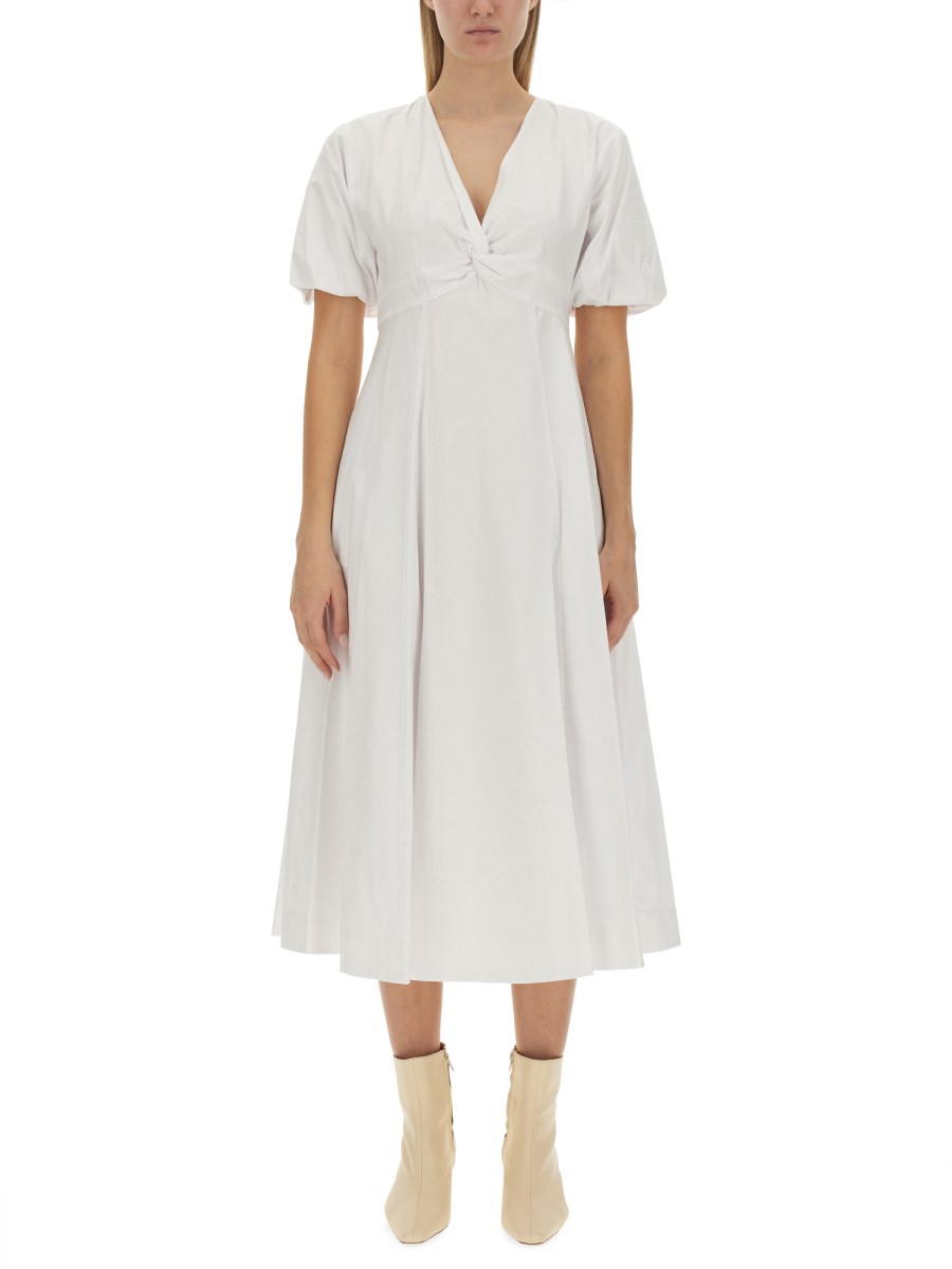 STAUD    COTTON POPLIN FINLEY DRESS