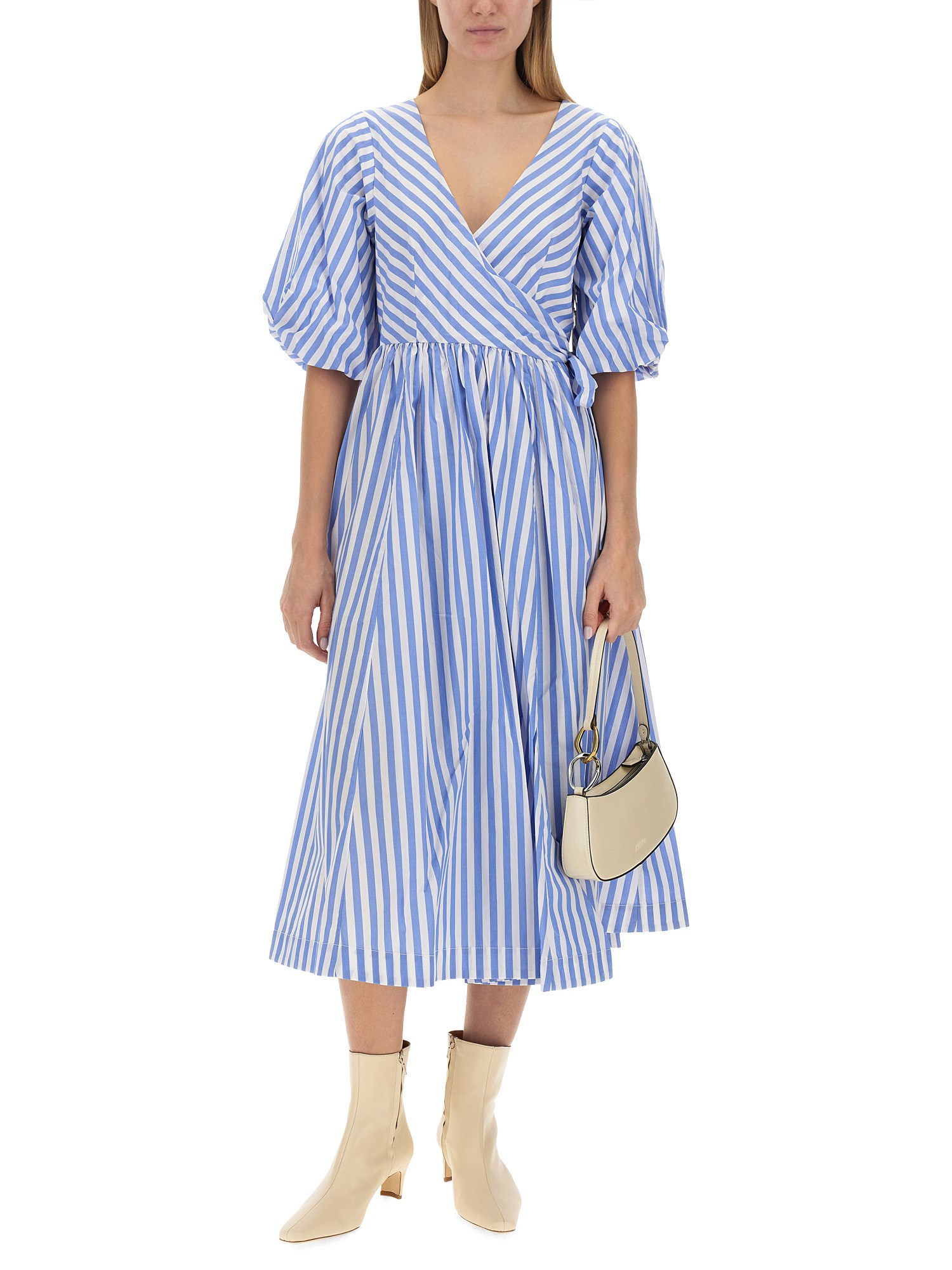 STAUD    COTTON POPLIN JODIE DRESS