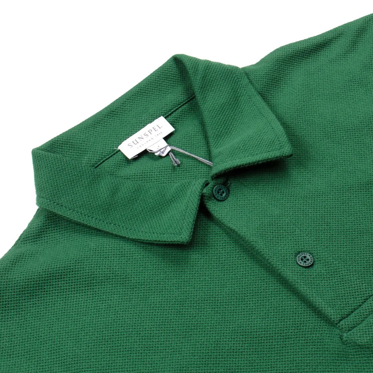 Sunspel - Short Sleeve Riviera Polo - Kale