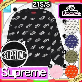 Supreme  |Unisex Street Style Collaboration Logo Sweatshirts