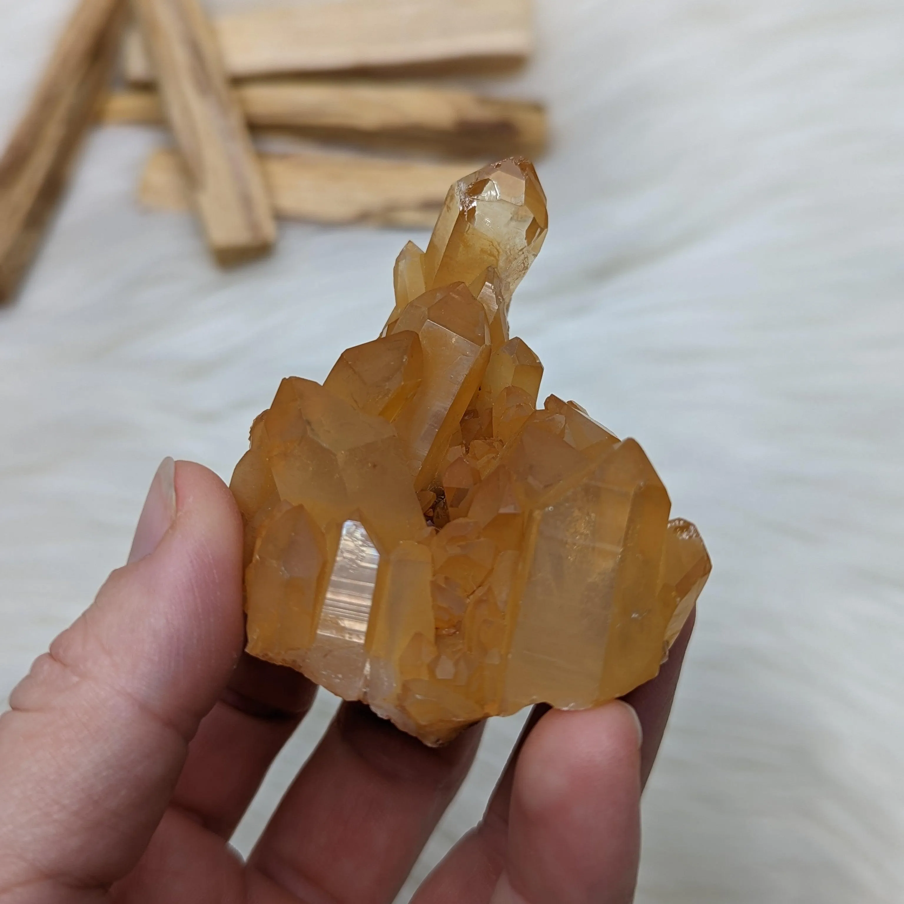 Tangerine Quartz Cluster ~ Inner Child Healing ~ Adorable Cluster