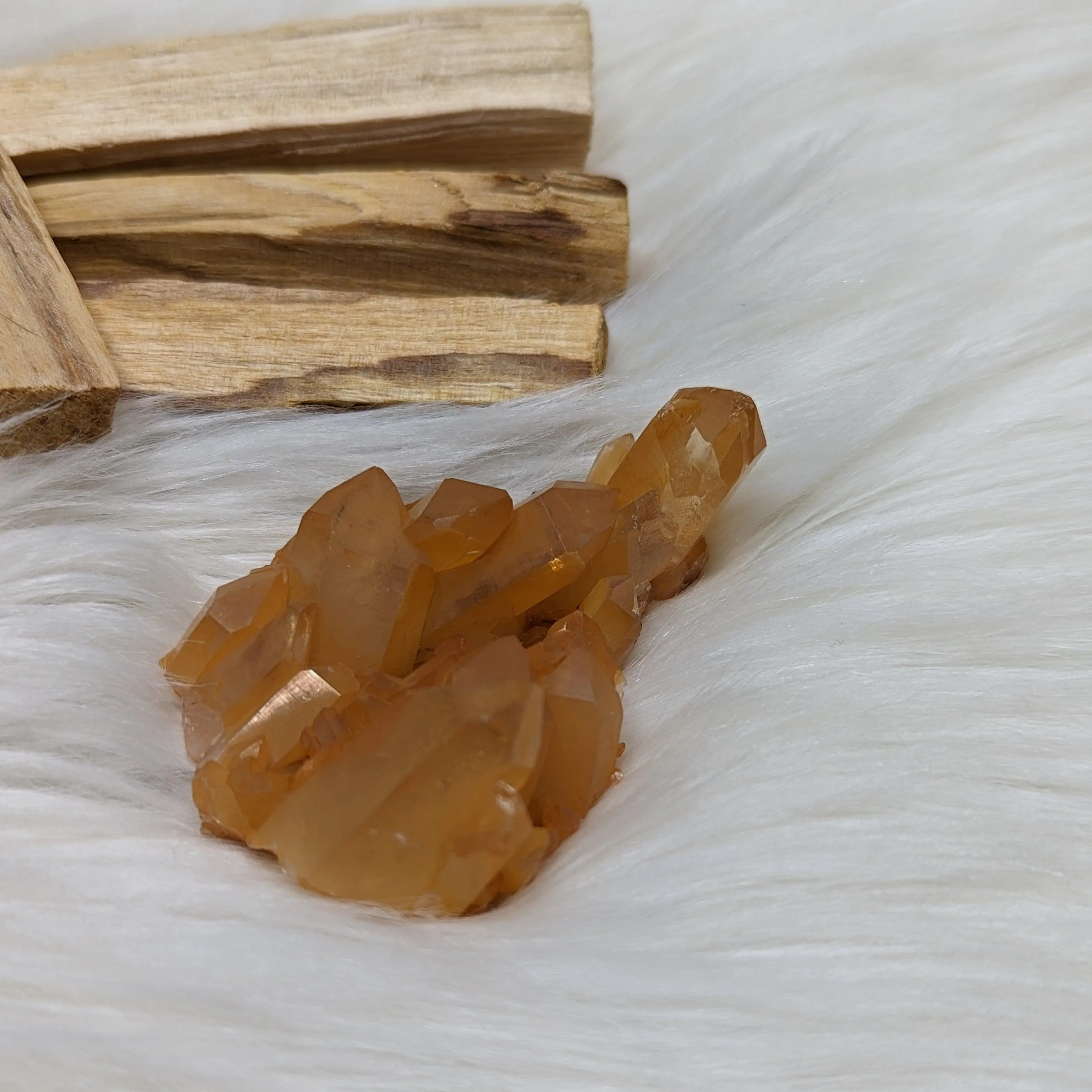 Tangerine Quartz Cluster ~ Inner Child Healing ~ Adorable Cluster