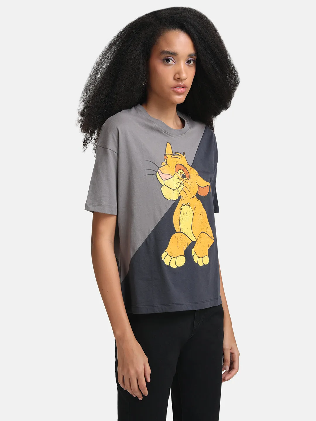 The Lion King  Disney Printed Color Block T-Shirt