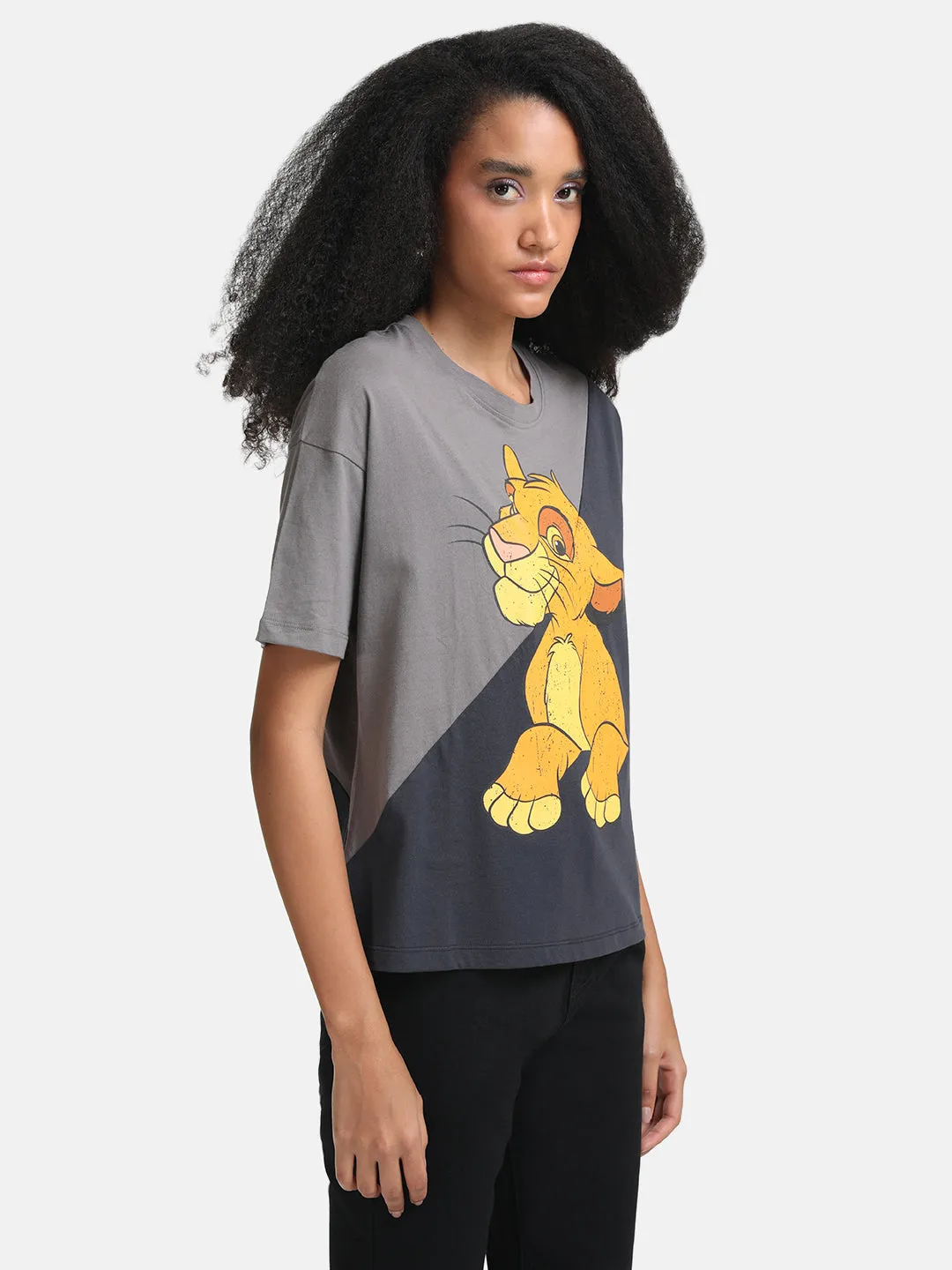 The Lion King  Disney Printed Color Block T-Shirt