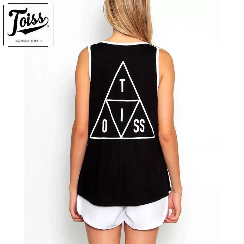 TOISS  |Street Style Plain Cotton Logo Tanks & Camisoles