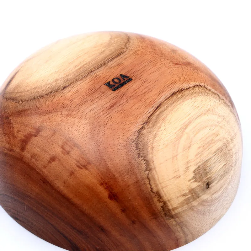 Traditional Hawaiian Koa Calabash Wood Bowl #721 - Medium