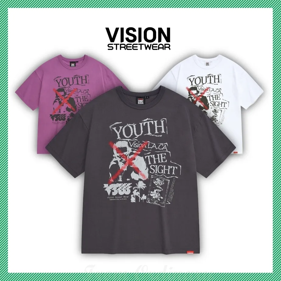 Vision Street Wear  |Unisex Street Style Short Sleeves Logo T-Shirts