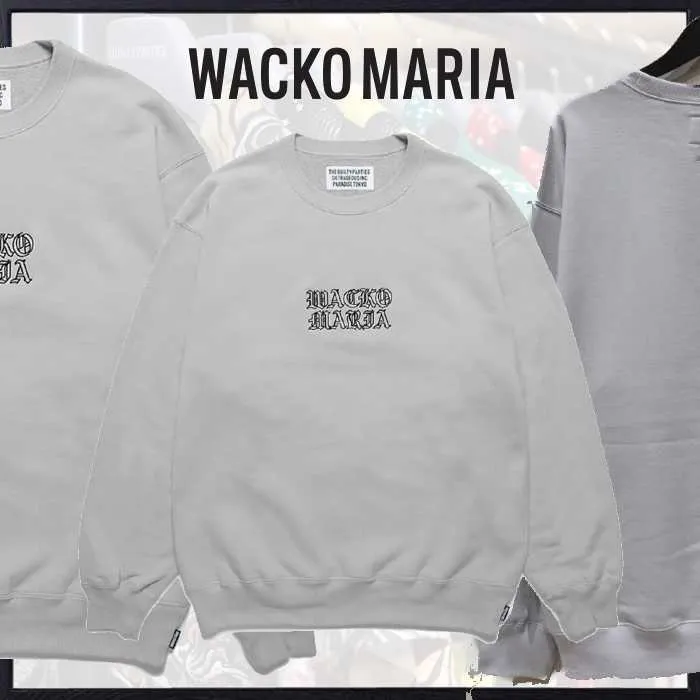 WACKO MARIA  |Unisex Street Style U-Neck Long Sleeves Cotton Sweatshirts