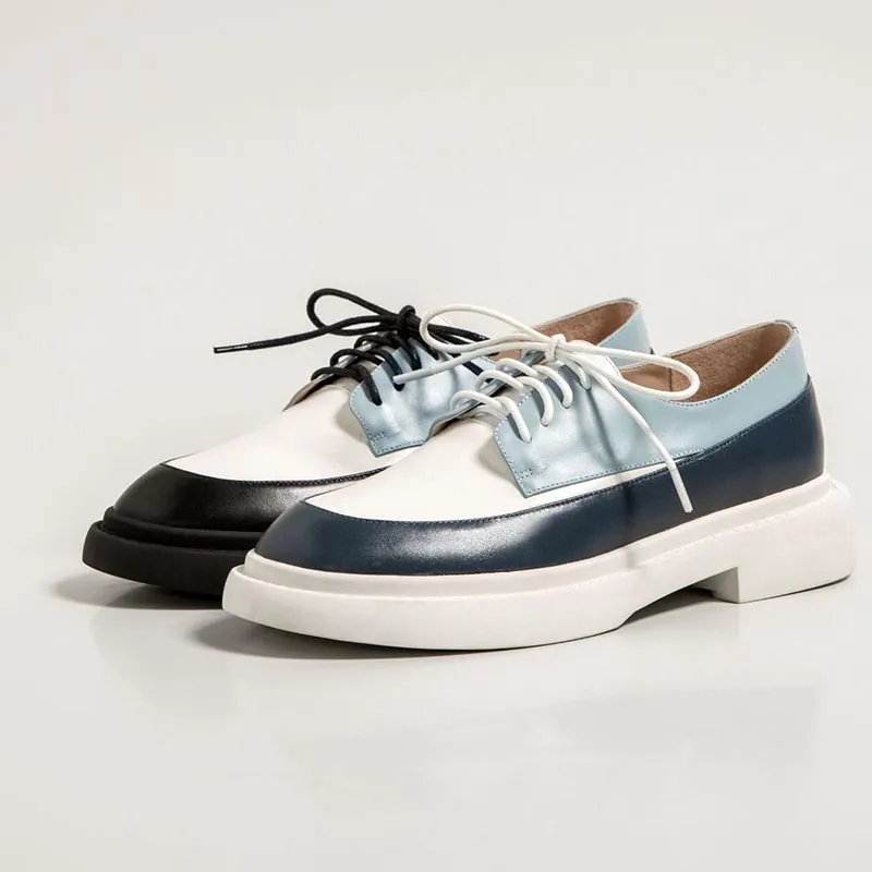 Women Colorblock Simple Loafers 