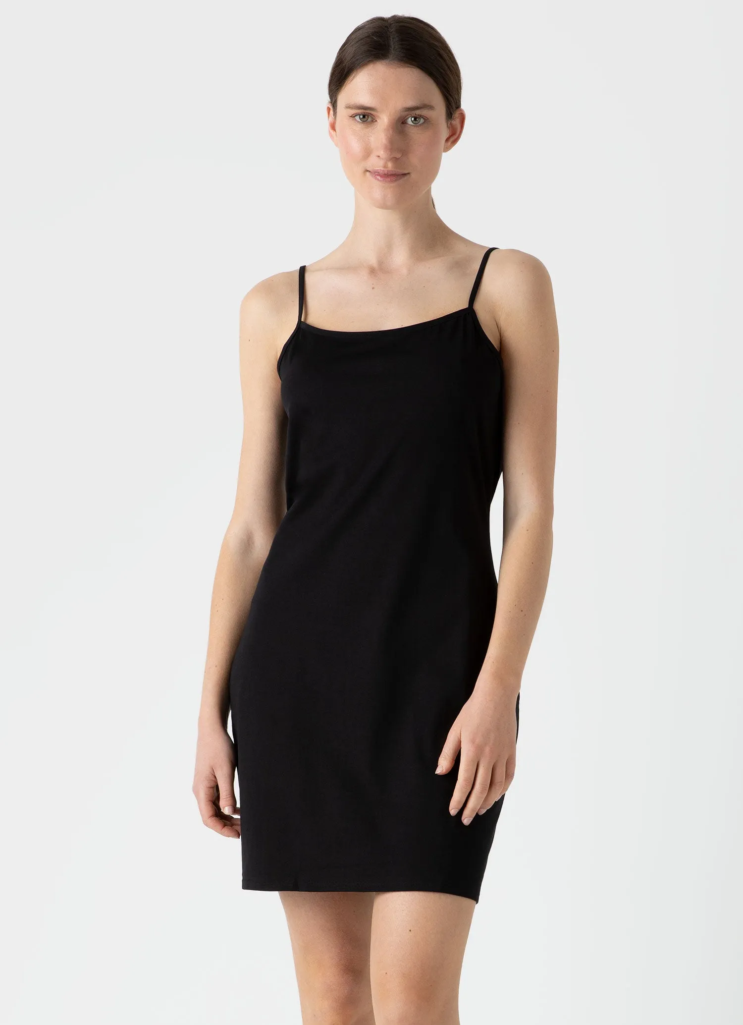 Women's Cotton Slip in Black