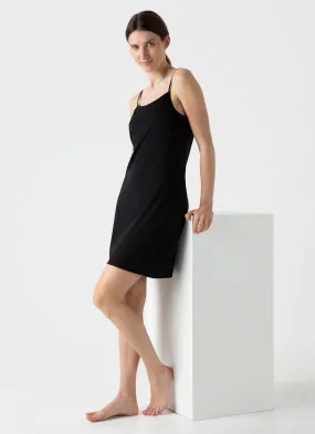 Women's Cotton Slip in Black